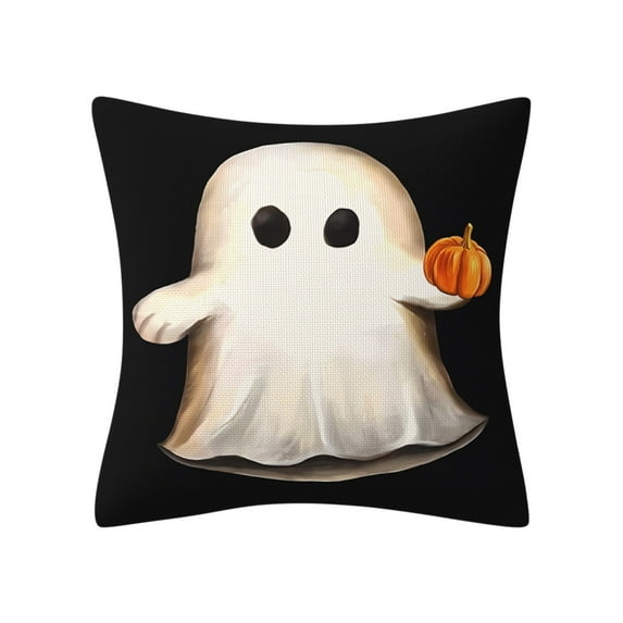 Nmdmisc Halloween Pillow Covers 18x18 inch Pumpkin Ghost Throw Pillow Covers for Fall Halloween Decorations Halloween Party Pillows Decorative Pillow Covers for Couch Sofa