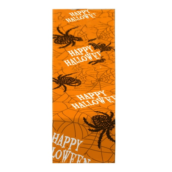 Nmdmisc Halloween Printed Table Runner Restaurant Tablecloth Imitation Linen Placemat,72x13 Inch Halloween Table Mats,Halloween Pumpkin Spider Web Table Runner Halloween Decor