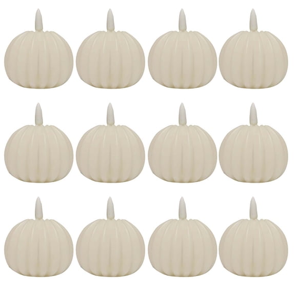 Nmdmisc Halloween Pumpkin Candle,Battery Operated Pumpkin LED Candle,Cute Mini Suitable for Kids Flameless Pumpkin Candles,Led Pumpkin Candle (12Pcs)