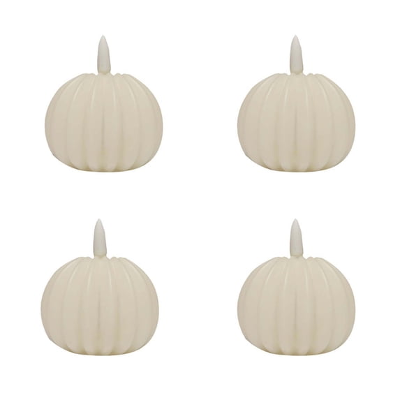 Nmdmisc Halloween Pumpkin Candle,Battery Operated Pumpkin LED Candle,Cute Mini Suitable for Kids Flameless Pumpkin Candles,Led Pumpkin Candle (4Pcs)