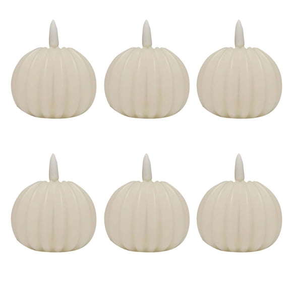 Nmdmisc Halloween Pumpkin Candle,Battery Operated Pumpkin LED Candle,Cute Mini Suitable for Kids Flameless Pumpkin Candles,Led Pumpkin Candle (6Pcs)