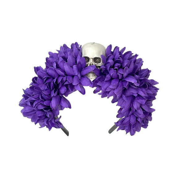 Nmdmisc Halloween Skull Ornament for The Dead Ghost Festival Hair Hoops Ghost Festival Stained Rose Headbands Festival Party