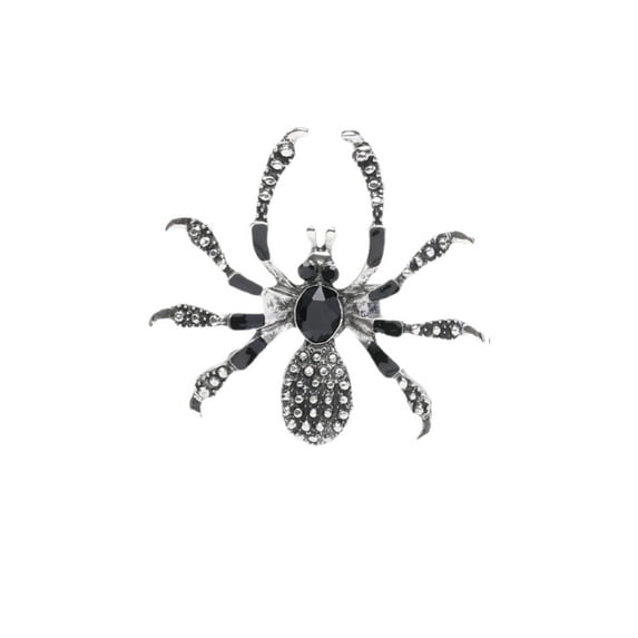 Nmdmisc Halloween Spider Rings for Women Men Vintage Gothic Punk Ring Big Black Spider Knuckle Rings Ruby Ring Adjustable Open Rings Halloween Party Jewelry Gifts