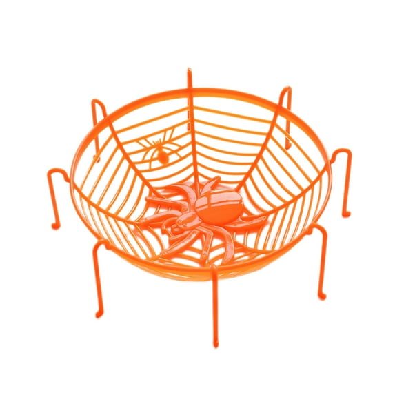 Nmdmisc Halloween Spider Web Basket Bowls Halloween Decorations Halloween Candy BowlHand Grabbing Candy Holder Bowls for Halloween Party Supplies(Orange)