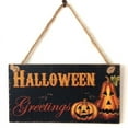 thumbnail image 1 of Nmdmisc Halloween Wooden Sign Plaque Door Wall Hanging Decorations,Halloween Theme Friendship Wooden Pendant Decoration Home Decoration Card (7.9*3.9in), 1 of 3