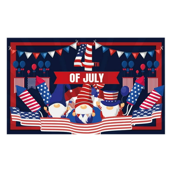 Nmdmisc Happy 4th of July Backdrop USA Flag Happy Independence Day Memorial Day Party Decorations Banner Photo Props,71 * 43 in