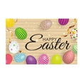 thumbnail image 1 of Nmdmisc Happy Easter Party Backdrop Banner Spring Easter Eggs Wood Photography Background Easter Party Decorations Celebration Supplies, 1 of 5