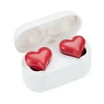 thumbnail image 1 of Nmdmisc Heart Shaped Earbuds,BT 5.3 HiFi Stereo Sound Noise Canceling Earphones with Charging Case,Waterproof Cute in Ear Earbuds for Lover Couples for Valentine Sport Travel (Red), 1 of 5