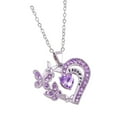 thumbnail image 1 of Nmdmisc I Love You Heart Shape Pendant Necklace Butterfly Necklace Shining Crystal Dainty Necklace for Mama Mom Birthday Mothers Day Gift Ideas, 1 of 3