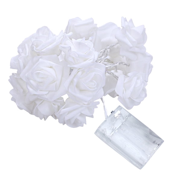 EWSFHUI LED Rose Flower String Lights,Fairy Lights for Bedroom 4ft 10 LED Battery Operated Flower Garland Light String Indoor Outdoor for Valentine's Day Birthday Party Christmas Decoration White