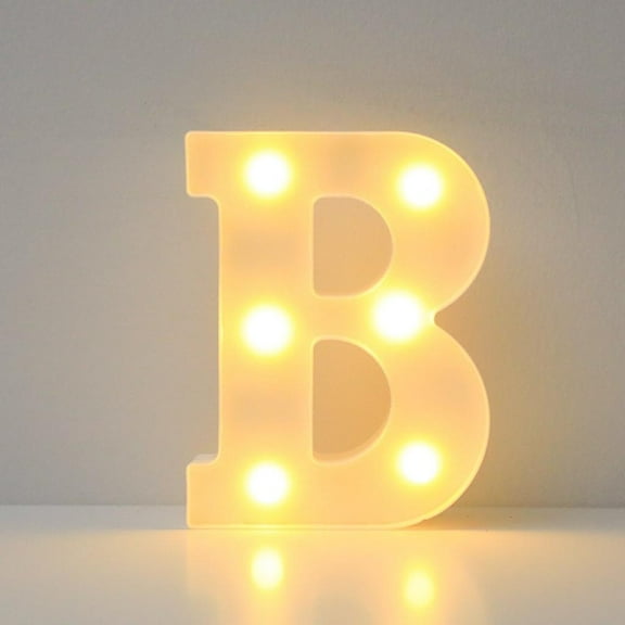 Nmdmisc Light Up Letters,Led Letters Lights 27 Alphabet,Decorative Lighted Letters,Battery Powered Led Marquee Light Up Letters for Party,Bar,Night Light,Home Decor (Letter B)