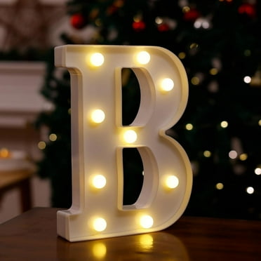 Nmdmisc Light Up Letters,Led Letters Lights 27 Alphabet,Decorative Lighted Letters,Battery Powered Led Marquee Light Up Letters for Party,Bar,Night Light,Home Decor (Letter B)