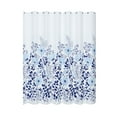 thumbnail image 1 of Nmdmisc Long Shower Curtains 71" Length,Blue Fabric Shower Curtains for Bathroom,Floral Leaves Textured Waterproof Bathroom Decor,Punch-free - 71 x 47.2 Inch, 1 of 6