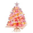 thumbnail image 1 of Nmdmisc Mini Christmas Tree Artificial Small Christmas Tree with LED Lights Table Top Little Christmas Tree 24" Decor Tabletop Xmas Tree Decorations (Bright Pink, 24"), 1 of 6