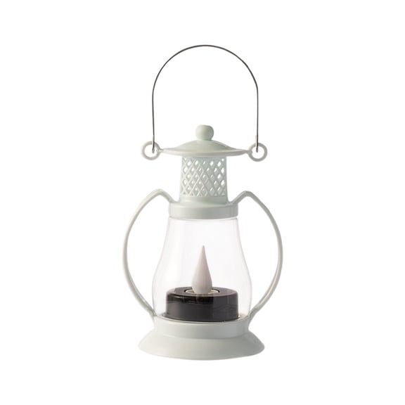 EWSFHUI Mini Lanterns with LED Candle,4.7" Small Hanging Lantern Ornament Camping Table Centerpiece Vintage Lantern Ornament for Wedding Halloween Christmas Western Party Decor