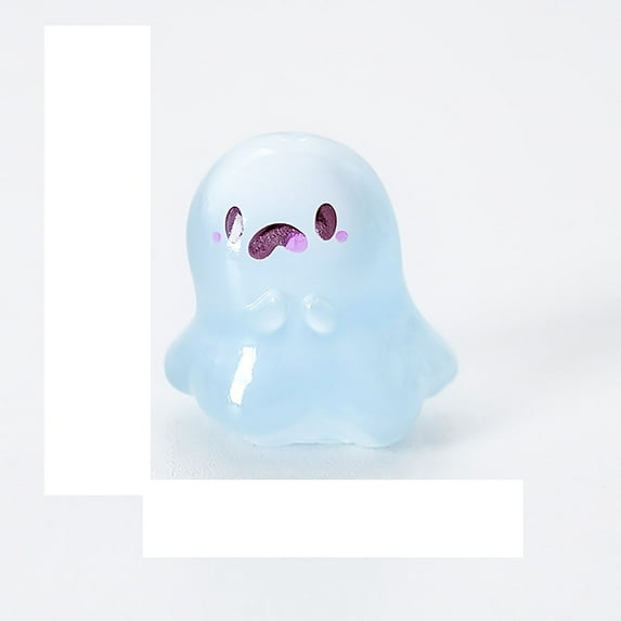 Nmdmisc Mini Luminous Ghost Miniature Figurines Assorted Spooky In Dark Resin Ghost Figures for Garden Decor Cake Topper Halloween