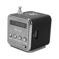 thumbnail image 1 of Nmdmisc Mini Speaker Digital Portable Music MP3/4 Player Micro SD/TF USB Disk Speaker FM Radio Mini Digital Display Screen Speaker Music Player(Black), 1 of 9
