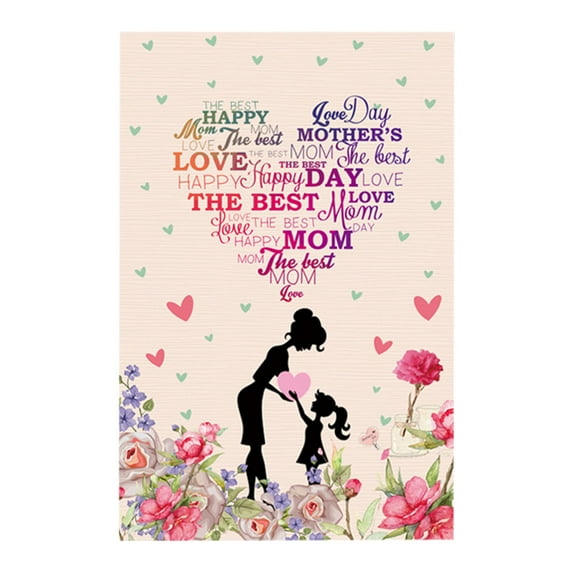 Nmdmisc Mothers Day Garden Flag 12x18" Happy Mothers Day Yard Banner for Party House Yard Lawn Outdoor Decorations Gift