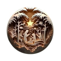 Nmdmisc Nativity Ornaments for Christmas Tree,Christmas Nativity Scene Ornaments,Christmas Acrylic Hanging Ornament,Holy Religious Gifts,Nativity Scene Christian Gifts for Women Keepsake.