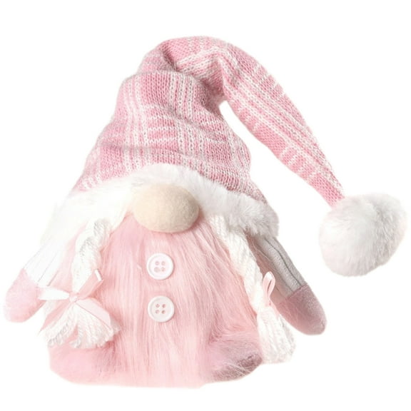 Nmdmisc Pink Christmas Gnome Elf Decoration Xmas Ornaments,Cute Swedish Tomte Mini Gnomes Scandinavian Home Decor,Thanksgiving Christmas Gnomes Decors (A)