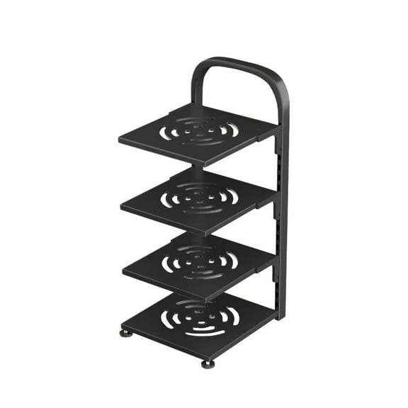 EWSFHUI Pot and Pan Organizer Rack for under Cabinet, Heavy Duty Pot Pan Rack under Sink Organizers and Storage, Pot lid organizer, Kitchen Cabinet Organizer with 4 Adjustable Tiers
