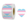 thumbnail image 1 of Nmdmisc Pride Progress Stickers,Valentine's Day Love Stickers Heart Shaped Adhesive Stickers Rainbow Stickers (500 Pieces Per Roll), 1 of 5