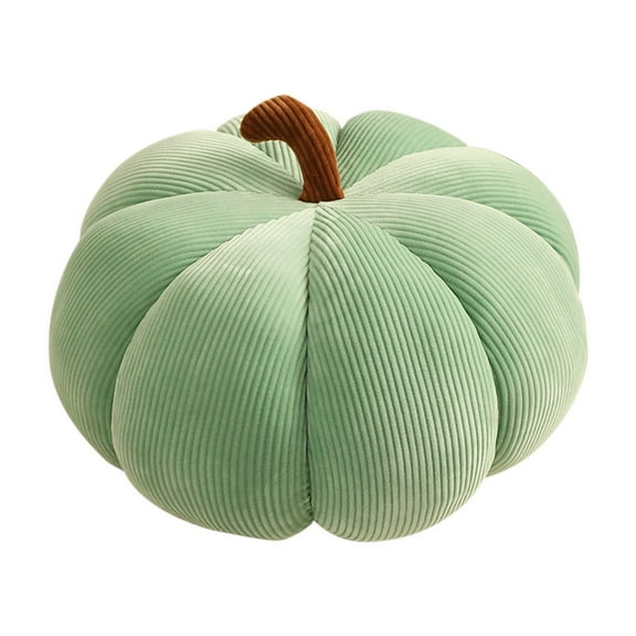 Nmdmisc Pumpkin Pillow,Pumpkin Shaped Throw Pillow Cushion, Pumpkin Plush Floor Pillow,Halloween Pumpkin Decorative Pillow Cushion for Home Decor Halloween Party Favors (7'', Green)