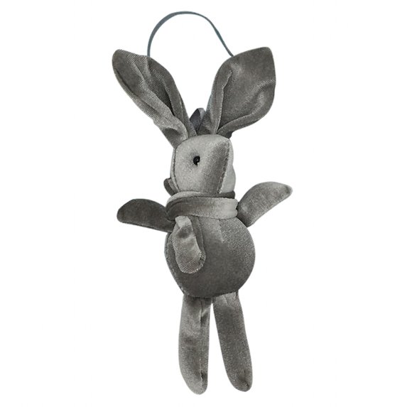 Nmdmisc Rabbit Plush Pendant Doll,Wishing Rabbit Bouquet Accessories,Valentine's Day Pendant Flower Decoration Gift (Gray)