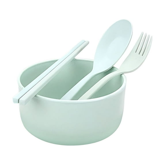 Nmdmisc Reusable Travel Utensils Set with Case,Bowl Spoon Chopsticks Fork 4Pcs Tableware Set,Reusable Cutlery Set with Case,Utensil Sets for Lunch Picnic Daily Use Outdoor