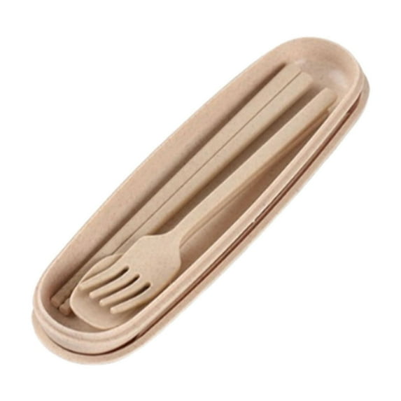 Nmdmisc Reusable Travel Utensils Set with Case,Spoon Chopsticks Fork 3Pcs Tableware Set,Reusable Cutlery Set with Case,Utensil Sets for Lunch Picnic Daily Use Outdoor