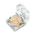 thumbnail image 1 of Nmdmisc Rose Acrylic Crystal Ring Box, Handmade Real Preserved Fresh Flower Eternity Rose Romantic Gift for Her Mother's Day Surprise Mom Wife (Champagne), 1 of 4