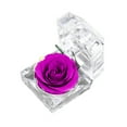 thumbnail image 1 of Nmdmisc Rose Acrylic Crystal Ring Box, Handmade Real Preserved Fresh Flower Eternity Rose Romantic Gift for Her Mother's Day Surprise Mom Wife (Purple), 1 of 4
