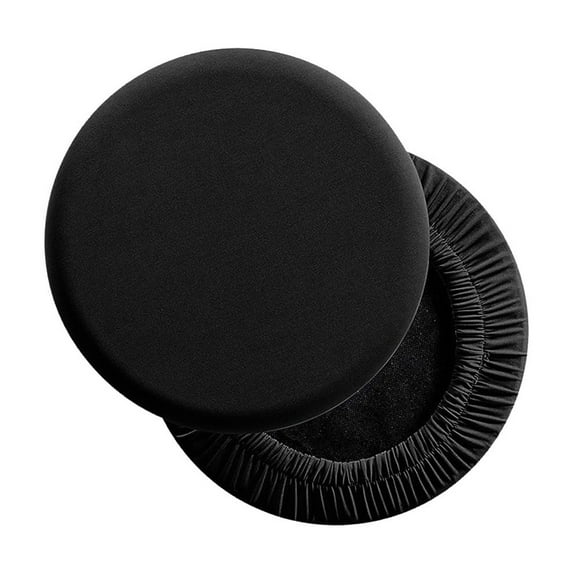 Nmdmisc Round Bar Stool Seat Covers Washable Stool Cushion Slipcover Elastic Bar Chair Covers for 10-14 Inch Chair (Black)