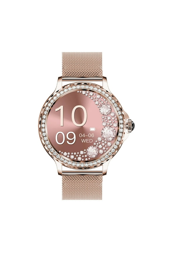 Smart Watches for Women (Answer/Make Call) with Diamonds,1.3" HD Screen Bluetooth Smartwatch for Android iOS Phones,IP68 Waterproof Fitness Activity Trackers with Sleep Monitor