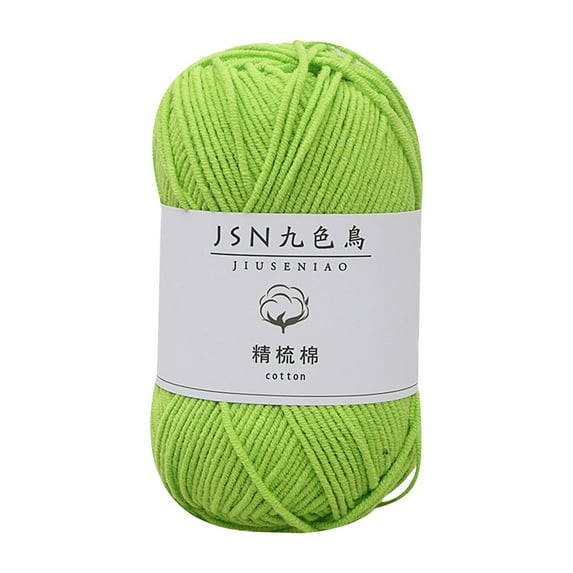 Nmdmisc Solid Color Milk Cotton Thread for Crochet Knitting,Plush Soft Cotton Thread for Baby Sweater Hat Socks Knitting Scarf,Wool Ball 50g