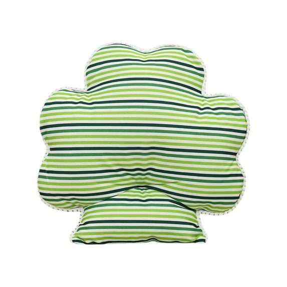 Nmdmisc St. Patrick's Day Throw Pillows Shamrock Shaped Pillow Clover Cushion Sofa Couch Green Plush Decorative Pillow Modern Farmhouse Home Decor Celtic Irish Pillow