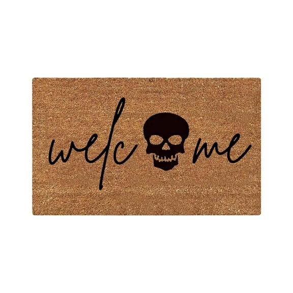 Nmdmisc Stay Spooky Doormat Halloween Welcome Indoor and Outdoor Mat Fall Entrance Artificial Coir Rug Spooky Skeleton Sign Gothic Home Decoration Warm House Gift,24"x16"