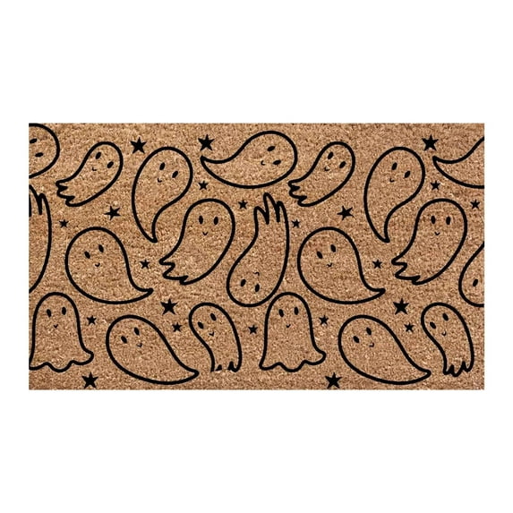 Nmdmisc Stay Spooky Doormat Halloween Welcome Indoor and Outdoor Mat Fall Entrance Artificial Coir Rug Spooky Skeleton Sign Gothic Home Decoration Warm House Gift,24"x16"