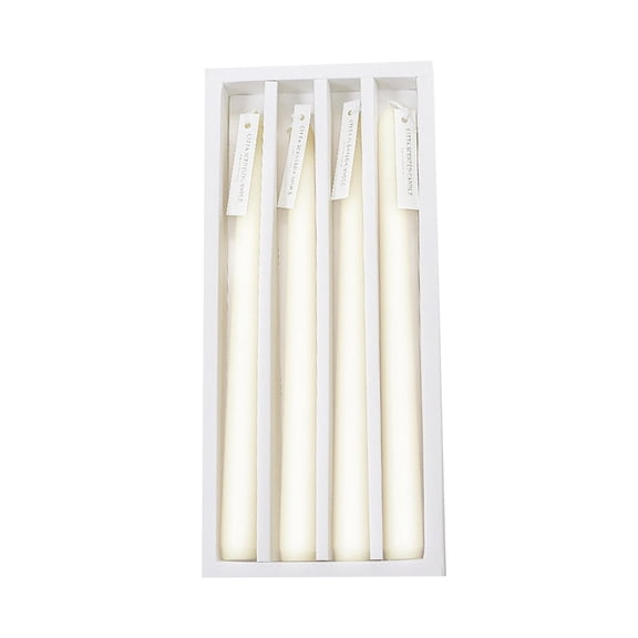 EWSFHUI Taper Candles 10" Smokeless Candle Sticks Set of 4 | Aromatherapy Natural Soy Wax Candlesticks for Home Decorations,Tapered Candles for Mantles,Wedding,House Warming Gifts (White)