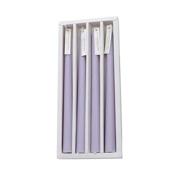 Nmdmisc Taper Candles 10" Smokeless Candle Sticks Set of 4 | Aromatherapy Natural Soy Wax Candlesticks for Home Decorations,Tapered Candles for Mantles,Wedding,House Warming Gifts (Purple)
