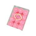thumbnail image 1 of Nmdmisc Tea Candles Round Romantic Candle Tealight Small Sweet Wedding Party 12 Pcs Votive Parties Birthday Halloween Emergency Family Dinner Hotel Ktv Bar (Pink), 1 of 6