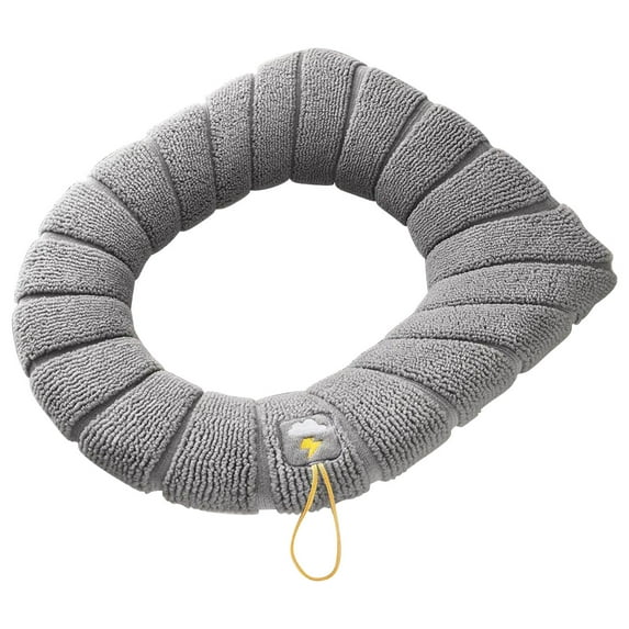 Nmdmisc Thicker Bathroom Toilet Seat Cover Pads- Soft Warmer Toilet Seat Cushion Cover Stretchable Washable Fiber Cloth,Easy Installation Comfortable Toilet Lid Seat Cover(Gray)