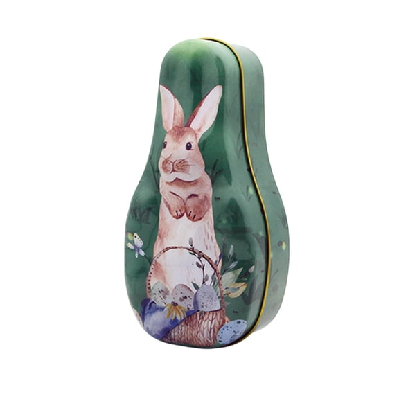 EWSFHUI Tinplate Box Easter Candy Box with Handle Easter Biscuits Container Card Tin Case Easter Favor Bags Cookie Baking Supplies for Giving Cookie Boxes Cookie Tin Sweets Tinplate