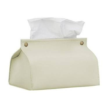Nmdmisc Tissue Box Cover,Refined Modern PU Leather Tissue Box Holder Rectangular Tissue Box Covers for Kleenex,Napkin,Tissue Holder for Bathroom Car Home Office (7.7x 4.7 x5.1inches)