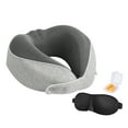 thumbnail image 1 of Nmdmisc Travel Neck Pillow Chin Support Pillow Adjustable Memory Foam Pillow for Home,Airplanes & Car,New Ergonomic Design Soft Best Full Neck Surround Pillow Sleep (Gray), 1 of 6