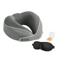 thumbnail image 1 of Nmdmisc Travel Neck Pillow Chin Support Pillow Adjustable Memory Foam Pillow for Home,Airplanes & Car,New Ergonomic Design Soft Best Full Neck Surround Pillow Sleep (Dark Gray), 1 of 6