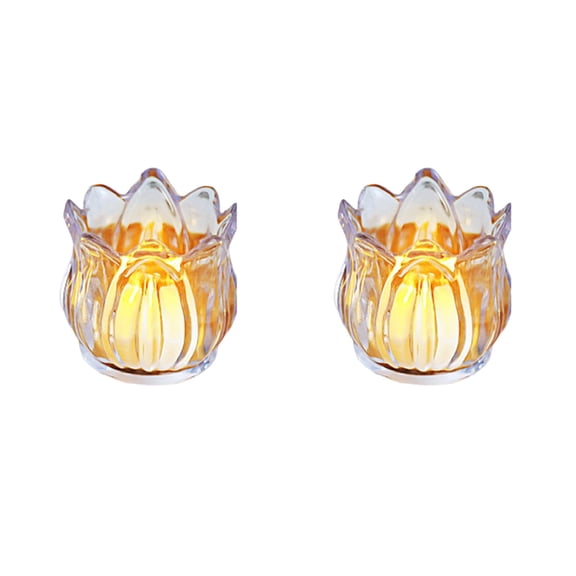 EWSFHUI Tulip Votive Candle Set of 2,LED Tea Light Candle for Table Centerpiece,Tealight Candle Holders for Wedding Decor,Birthday,Anniversary,Parties,and Holiday Decoration