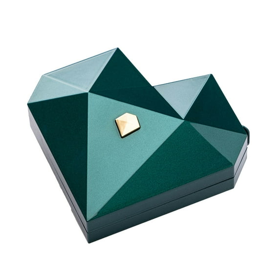 Nmdmisc Valentine Day Heart Ring Box,Heart-Shaped Ring Box with Pop-Up Mechanism,Engagement,Anniversary,Valentines Day,Wedding – Romantic Surprise Gift Case (Green)