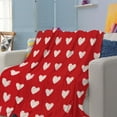 thumbnail image 1 of Nmdmisc Valentine Throw Blanket,Hearts Throw Blanket,Flannel Couch Blankets for Women,Red White Valentines Day Gifts Girlfriend Blankets Wife Birthday Decor All Seasons 39"x51", 1 of 6