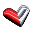 thumbnail image 1 of Nmdmisc Valentine's Day Personality Lighter Metal Heart-shaped Couple Lighter Open Flame Inflatable Lighter Valentine's Day Gift -Silver, 1 of 3